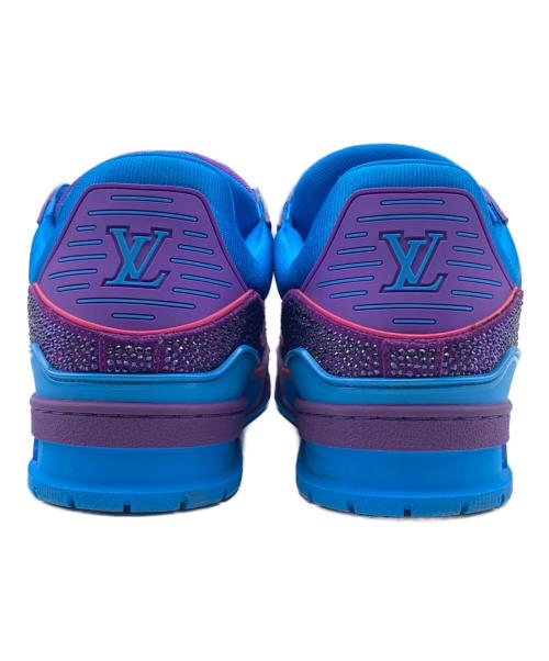 LOUIS VUITTON（ルイ ヴィトン）LOUIS VUITTON (ルイ ヴィトン) Crystal-Covered LV Trainer ブルー×パープル サイズ:SIZE 7 1/2の古着・服飾アイテム