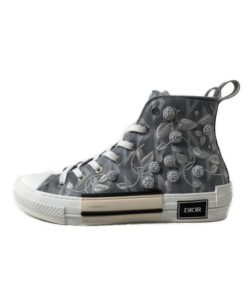 Christian Dior（クリスチャン ディオール）Christian Dior (クリスチャン ディオール) B23ハイトップスニーカー ライトグレー×ホワイト サイズ:42の古着・服飾アイテム