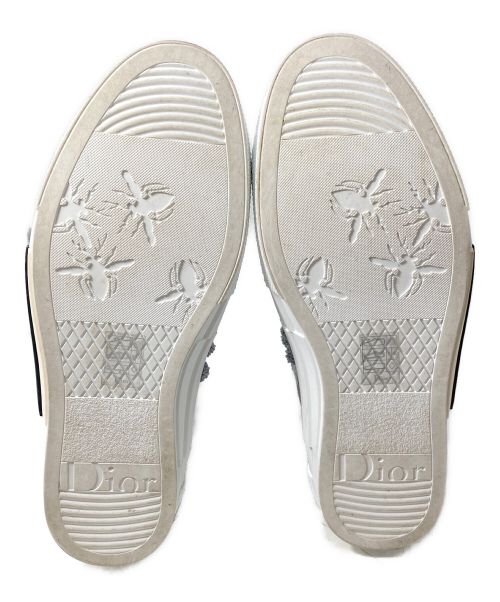 Christian Dior（クリスチャン ディオール）Christian Dior (クリスチャン ディオール) B23ハイトップスニーカー ライトグレー×ホワイト サイズ:42の古着・服飾アイテム