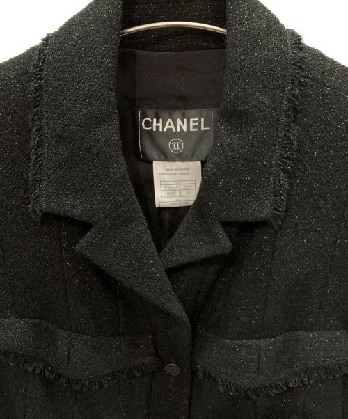 CHANEL（シャネル）CHANEL (シャネル) ツイードジャケット ブラック サイズ:36の古着・服飾アイテム