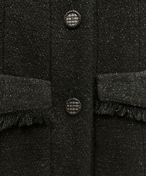 CHANEL（シャネル）CHANEL (シャネル) ツイードジャケット ブラック サイズ:36の古着・服飾アイテム