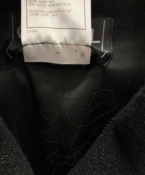 CHANEL（シャネル）CHANEL (シャネル) ツイードジャケット ブラック サイズ:36の古着・服飾アイテム