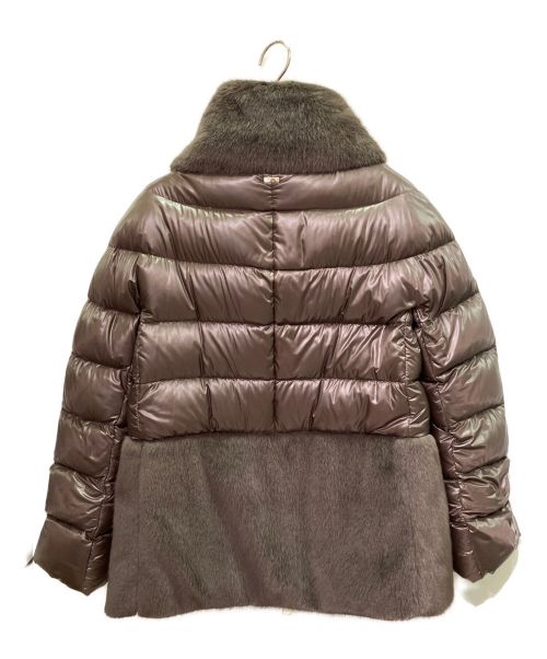 HERNO（ヘルノ）HERNO (ヘルノ) エコファーコンビダウン ブラウン サイズ:40 未使用品の古着・服飾アイテム