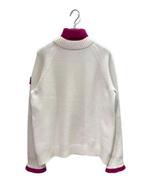 CHANEL（シャネル）CHANEL (シャネル) cocoパッチタートルニット ホワイト×ピンク サイズ:40の古着・服飾アイテム