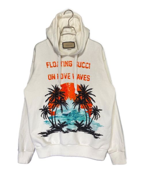 GUCCI（グッチ）GUCCI (グッチ) スパンコールオーバーサイズパーカー ホワイト サイズ:XXSの古着・服飾アイテム