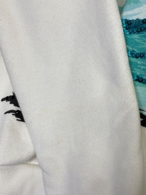 GUCCI（グッチ）GUCCI (グッチ) スパンコールオーバーサイズパーカー ホワイト サイズ:XXSの古着・服飾アイテム