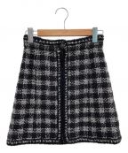 CHANELシャネル）の古着「ラメツイードスカート」｜ブラック