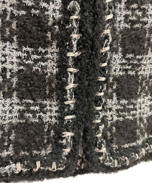 CHANEL（シャネル）CHANEL (シャネル) ラメツイードスカート ブラック サイズ:34の古着・服飾アイテム