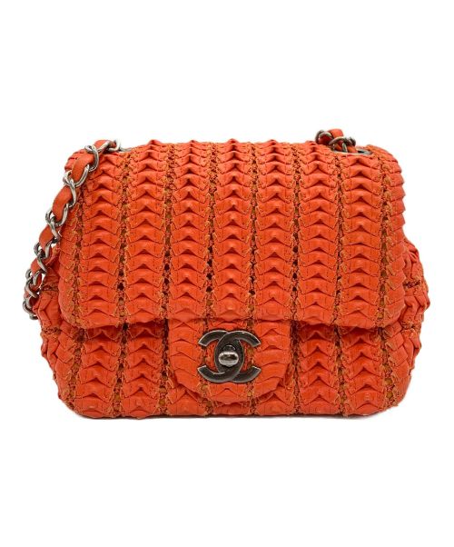 CHANEL（シャネル）CHANEL (シャネル) クロシェットチェーンショルダーバッグ オレンジ サイズ:17の古着・服飾アイテム