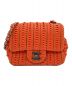 CHANEL（シャネル）の古着「クロシェットチェーンショルダーバッグ」｜オレンジ