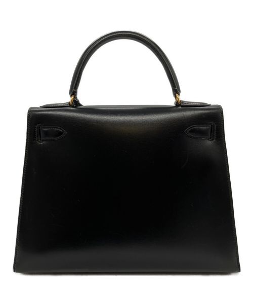 HERMES（エルメス）HERMES (エルメス) ケリー 28 外縫い/ゴールド金具/ボックスカーフ/ブラック/〇V刻印 ブラック×ゴールド金具 サイズ:28の古着・服飾アイテム