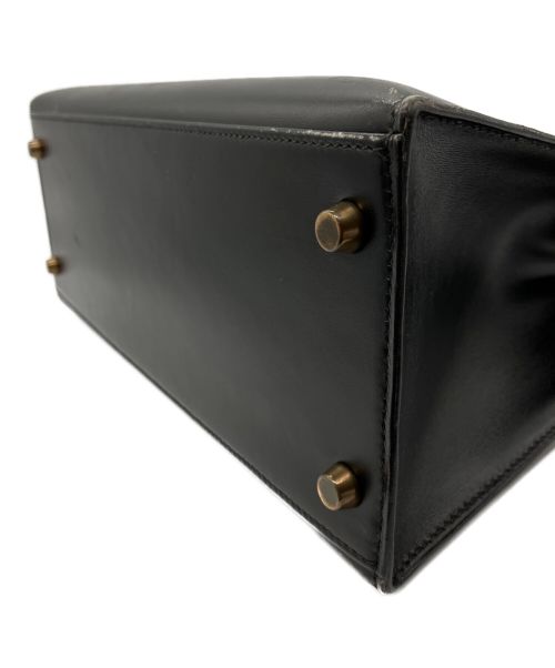 HERMES（エルメス）HERMES (エルメス) ケリー 28 外縫い/ゴールド金具/ボックスカーフ/ブラック/〇V刻印 ブラック×ゴールド金具 サイズ:28の古着・服飾アイテム