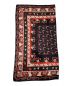 HERMES (エルメス) シルク カシミヤ 大判 ストール ブラック×レッド：59800円