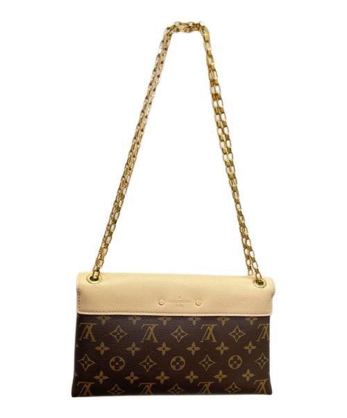 LOUIS VUITTON（ルイ ヴィトン）LOUIS VUITTON (ルイ ヴィトン) Pallas Chain Shoulder Bag パラス チェーンショルダーバッグ ブラウン×ベージュの古着・服飾アイテム