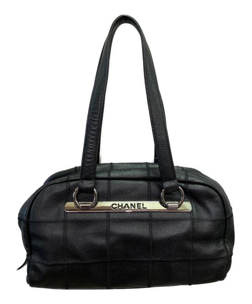 CHANEL（シャネル）CHANEL (シャネル) チョコバーミニボストンハンドバッグ ブラック サイズ:-の古着・服飾アイテム