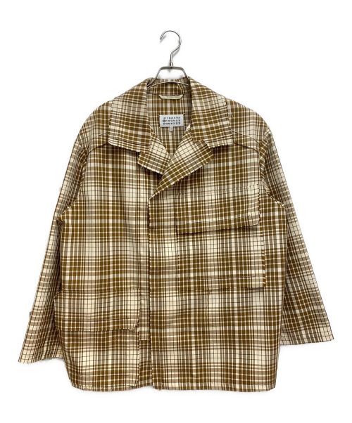 Maison Margiela（メゾンマルジェラ）Maison Margiela (メゾンマルジェラ) 20ss Oversized Brown Check Jacket ベージュ サイズ:46 未使用品の古着・服飾アイテム