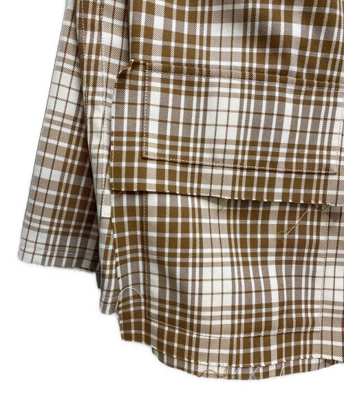 Maison Margiela（メゾンマルジェラ）Maison Margiela (メゾンマルジェラ) 20ss Oversized Brown Check Jacket ベージュ サイズ:46 未使用品の古着・服飾アイテム