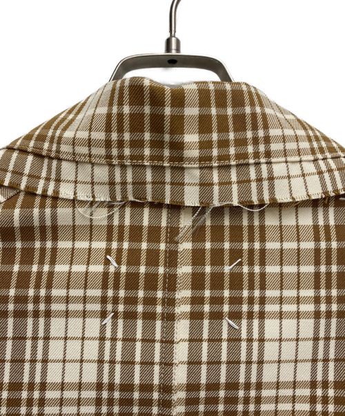 Maison Margiela（メゾンマルジェラ）Maison Margiela (メゾンマルジェラ) 20ss Oversized Brown Check Jacket ベージュ サイズ:46 未使用品の古着・服飾アイテム