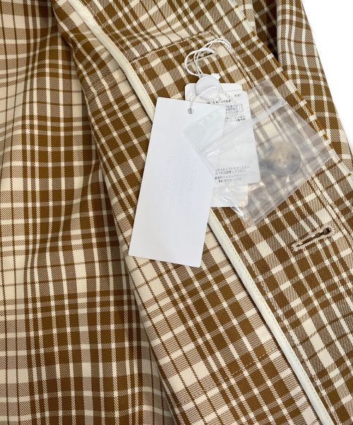 Maison Margiela（メゾンマルジェラ）Maison Margiela (メゾンマルジェラ) 20ss Oversized Brown Check Jacket ベージュ サイズ:46 未使用品の古着・服飾アイテム