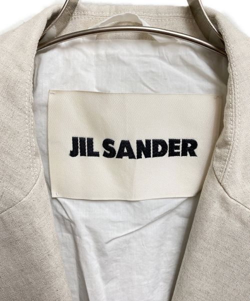 JIL SANDER（ジルサンダー）JIL SANDER (ジルサンダー) リネンコットンジャケット ベージュ サイズ:48の古着・服飾アイテム