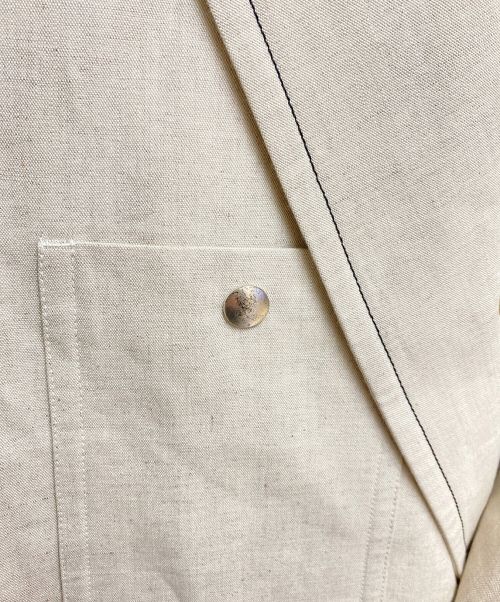 JIL SANDER（ジルサンダー）JIL SANDER (ジルサンダー) リネンコットンジャケット ベージュ サイズ:48の古着・服飾アイテム