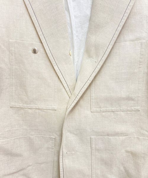 JIL SANDER（ジルサンダー）JIL SANDER (ジルサンダー) リネンコットンジャケット ベージュ サイズ:48の古着・服飾アイテム