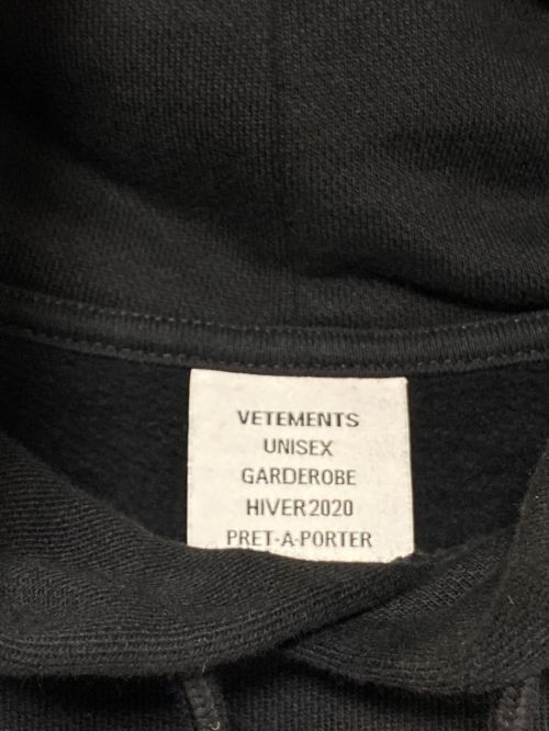 VETMEMES（ヴェトモン）VETMEMES (ヴェトモン) ATELIER PATCH HOODIE ブラック サイズ:Sの古着・服飾アイテム