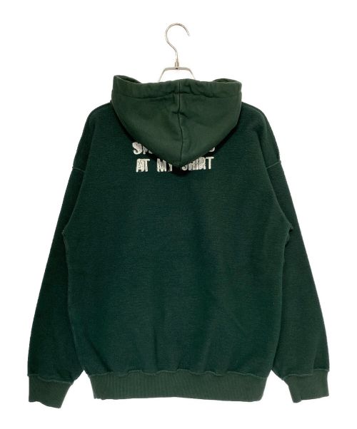 VETEMENTS（ヴェトモン）VETEMENTS (ヴェトモン) オールマイフレンド刺繍プルオーバーパーカー グリーン サイズ:Mの古着・服飾アイテム