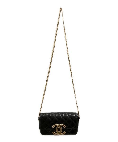 CHANEL（シャネル）CHANEL (シャネル) チェーンショルダーバッグ ブラックの古着・服飾アイテム