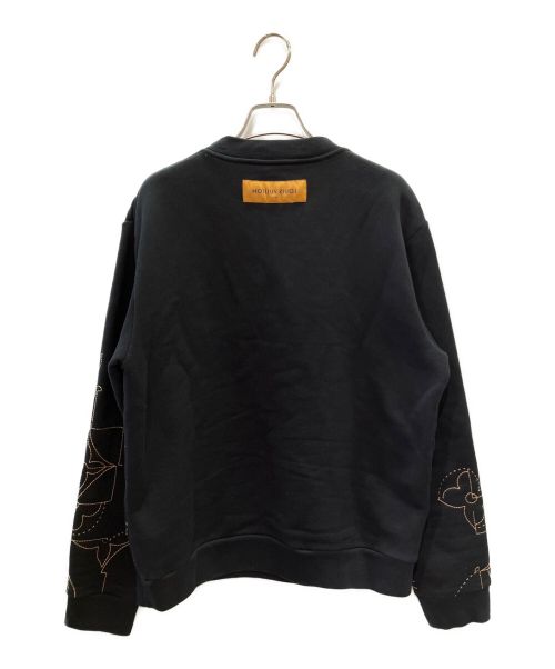 LOUIS VUITTON（ルイ ヴィトン）LOUIS VUITTON (ルイ ヴィトン) LV ミュージックライン エンブロイダリー クルーネック ブラック サイズ:Sの古着・服飾アイテム