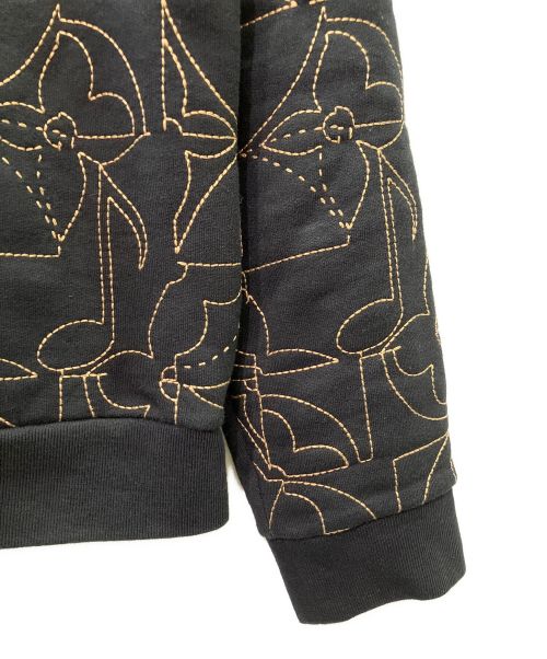 LOUIS VUITTON（ルイ ヴィトン）LOUIS VUITTON (ルイ ヴィトン) LV ミュージックライン エンブロイダリー クルーネック ブラック サイズ:Sの古着・服飾アイテム