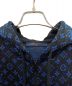 中古・古着 LOUIS VUITTON (ルイ ヴィトン) モノグラム ジップスルー ジャカード フーディ ブラック×ブルー サイズ:M：210000円