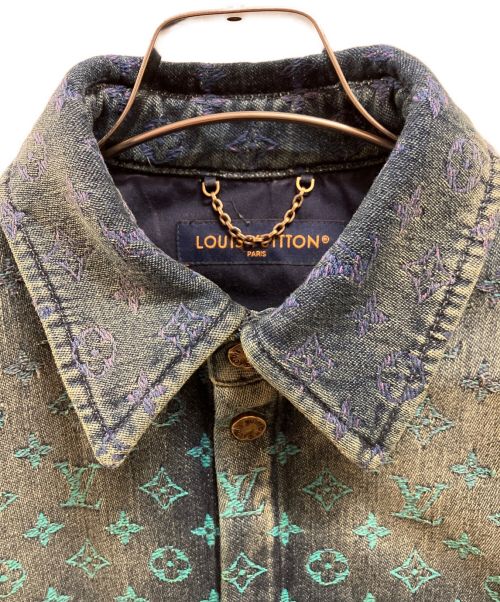 LOUIS VUITTON（ルイ ヴィトン）LOUIS VUITTON (ルイ ヴィトン) モノグラム デニムシャツ インディゴ サイズ:XSの古着・服飾アイテム