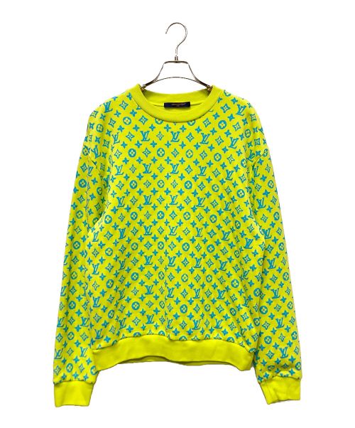 LOUIS VUITTON（ルイ ヴィトン）LOUIS VUITTON (ルイ ヴィトン) モノグラム総柄プリント クルーネックスウェット イエロー サイズ:Mの古着・服飾アイテム