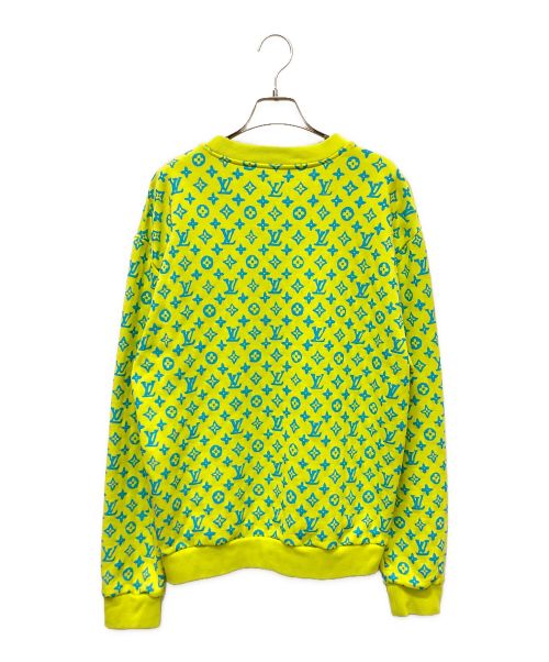 LOUIS VUITTON（ルイ ヴィトン）LOUIS VUITTON (ルイ ヴィトン) モノグラム総柄プリント クルーネックスウェット イエロー サイズ:Mの古着・服飾アイテム
