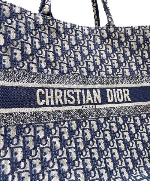 Christian Dior（クリスチャン ディオール）Christian Dior (クリスチャン ディオール) BOOK TOTE LARGE/ブックトート  ラージ ネイビー サイズ:LARGE/ラージの古着・服飾アイテム