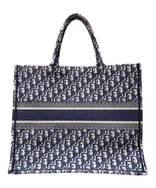 Christian Dior（クリスチャン ディオール）Christian Dior (クリスチャン ディオール) BOOK TOTE LARGE/ブックトート  ラージ ネイビー サイズ:LARGE/ラージの古着・服飾アイテム