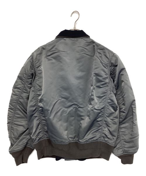 sacai（サカイ）sacai (サカイ) MA-1ブルゾン グレー サイズ:2の古着・服飾アイテム