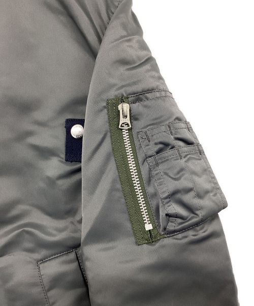 sacai（サカイ）sacai (サカイ) MA-1ブルゾン グレー サイズ:2の古着・服飾アイテム