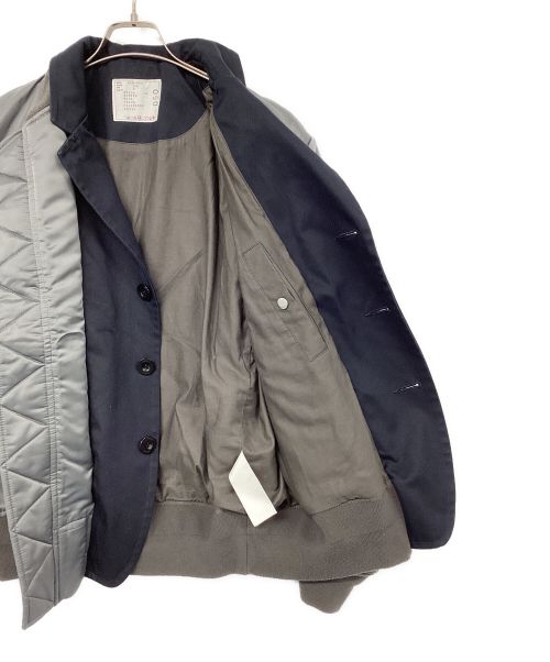 sacai（サカイ）sacai (サカイ) MA-1ブルゾン グレー サイズ:2の古着・服飾アイテム