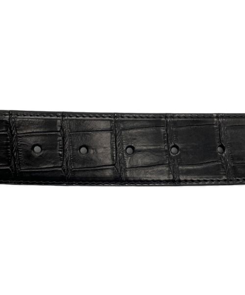 LOUIS VUITTON（ルイ ヴィトン）LOUIS VUITTON (ルイ ヴィトン) LVロゴアリゲーターレザーベルト ブラック サイズ:90/36の古着・服飾アイテム