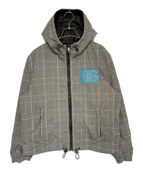 DOLCE & GABBANA（ドルチェ＆ガッバーナ）DOLCE & GABBANA (ドルチェ＆ガッバーナ) バックロゴリバーシブルジャケット ブラック×グレー サイズ:46の古着・服飾アイテム
