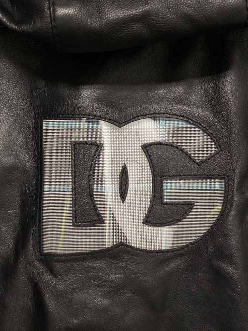 DOLCE & GABBANA（ドルチェ＆ガッバーナ）DOLCE & GABBANA (ドルチェ＆ガッバーナ) バックロゴリバーシブルジャケット ブラック×グレー サイズ:46の古着・服飾アイテム