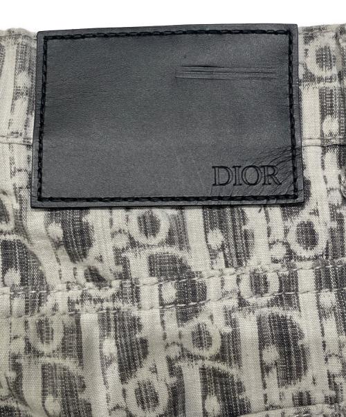 Christian Dior（クリスチャン ディオール）Christian Dior (クリスチャン ディオール) オブリーク コットンデニム パンツ グレー×ホワイト サイズ:32の古着・服飾アイテム