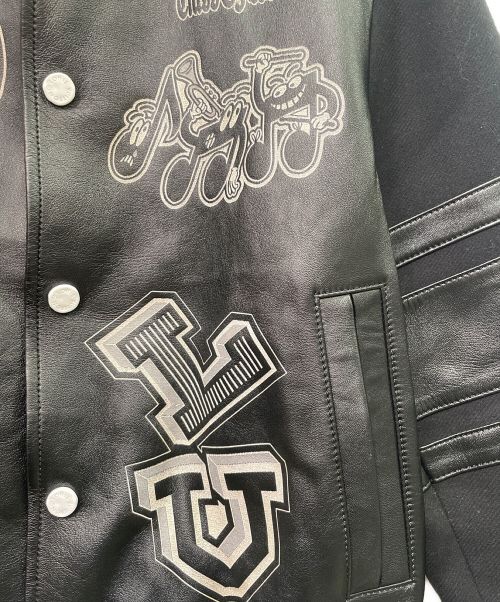 LOUIS VUITTON（ルイ ヴィトン）LOUIS VUITTON (ルイ ヴィトン) ヴァーシティブルゾン ブラック×ホワイト サイズ:46の古着・服飾アイテム