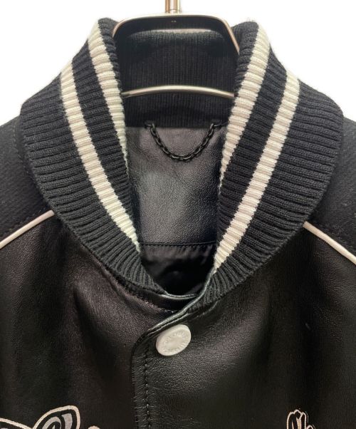 LOUIS VUITTON（ルイ ヴィトン）LOUIS VUITTON (ルイ ヴィトン) ヴァーシティブルゾン ブラック×ホワイト サイズ:46の古着・服飾アイテム