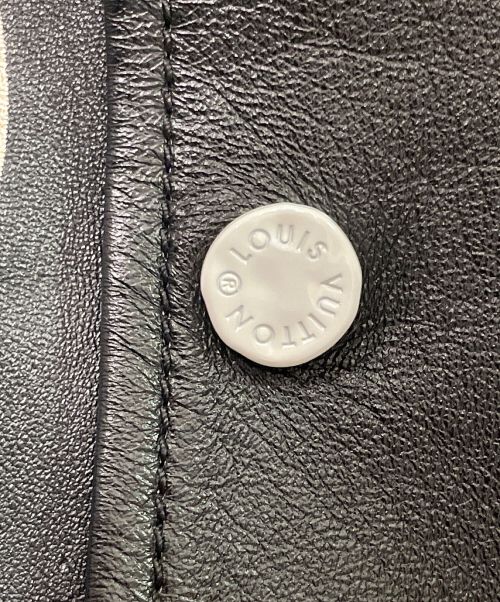 LOUIS VUITTON（ルイ ヴィトン）LOUIS VUITTON (ルイ ヴィトン) ヴァーシティブルゾン ブラック×ホワイト サイズ:46の古着・服飾アイテム