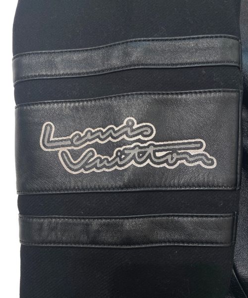 LOUIS VUITTON（ルイ ヴィトン）LOUIS VUITTON (ルイ ヴィトン) ヴァーシティブルゾン ブラック×ホワイト サイズ:46の古着・服飾アイテム