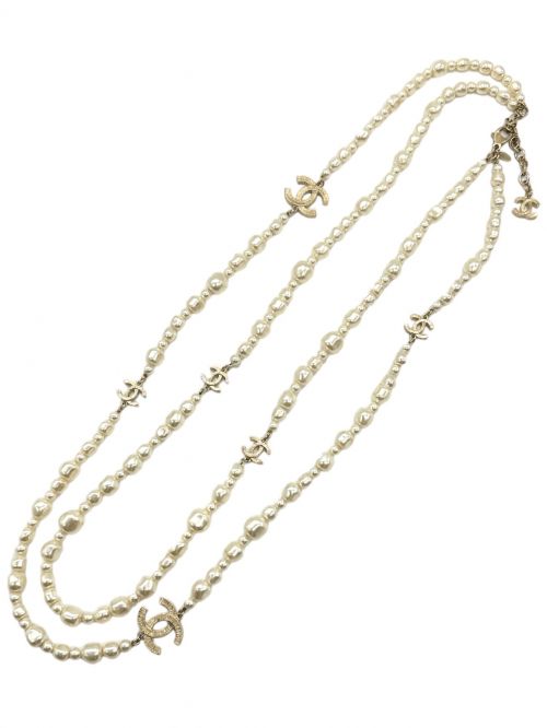 CHANEL（シャネル）CHANEL (シャネル) ココマークロングパールネックレスの古着・服飾アイテム