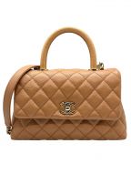 CHANELシャネル）の古着「キャビアスキンチェーンショルダーバッグ」｜ブラウン